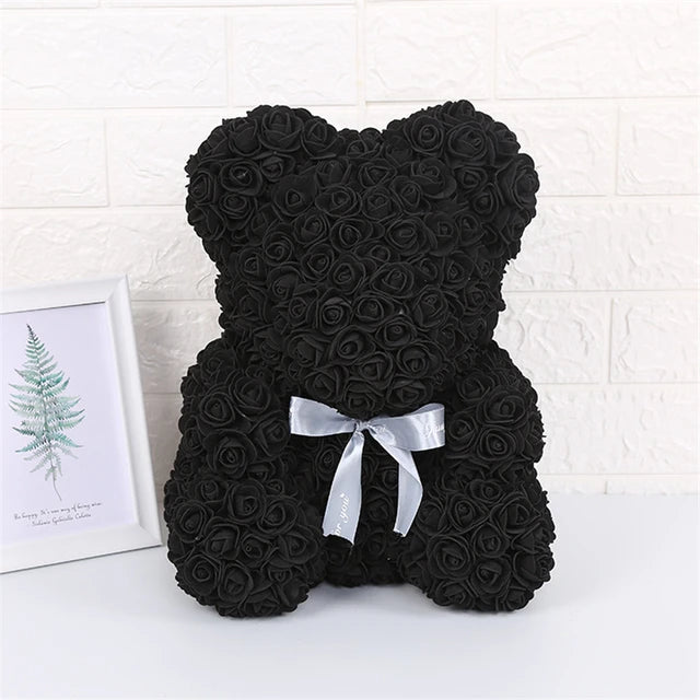 Rose Bear Artificial Flowers with LED Light Gift Box