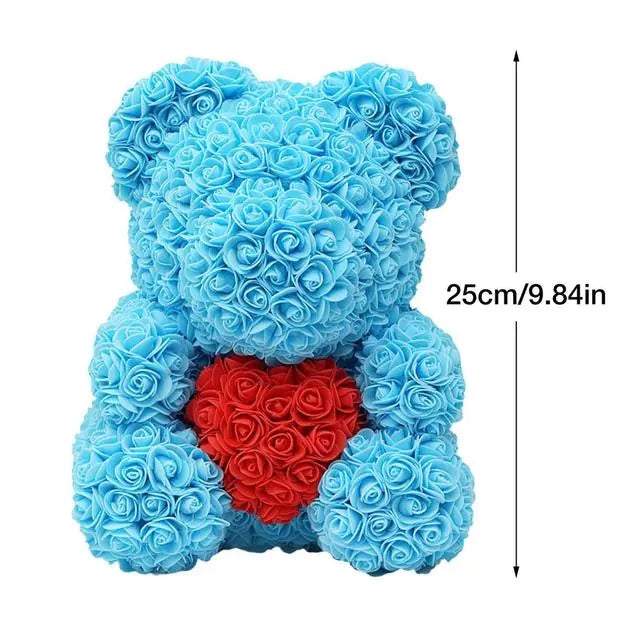 Valentine's Day Rose Flower Bear