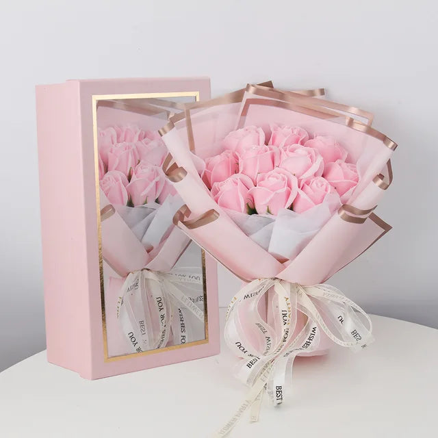 Artificial Crushed Rose Soap Flowers